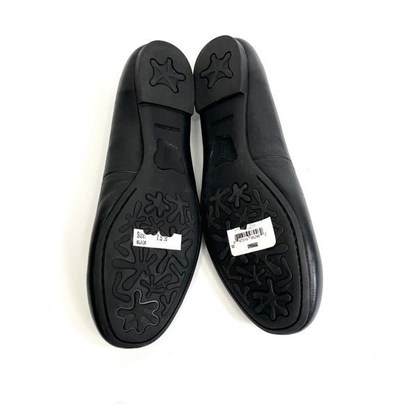 Born Allie Black Leather Scallop Slip On Flats Size 7.5 New with original box - Picture 9 of 9